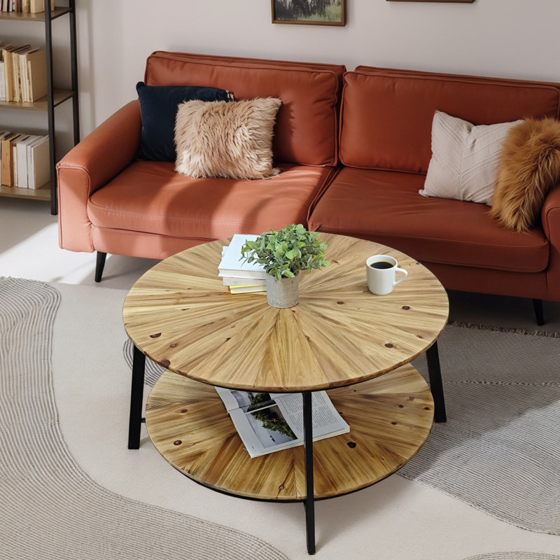 Table basse Vidol avec rangement, table de salon , Marron foncé