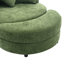 Fauteuil demi-tonneau pivotant avec repose-pieds et coussins de rangement-1405610730