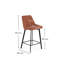 Lynnea Upholstered Counter Stool with Metal Frame-1951737325