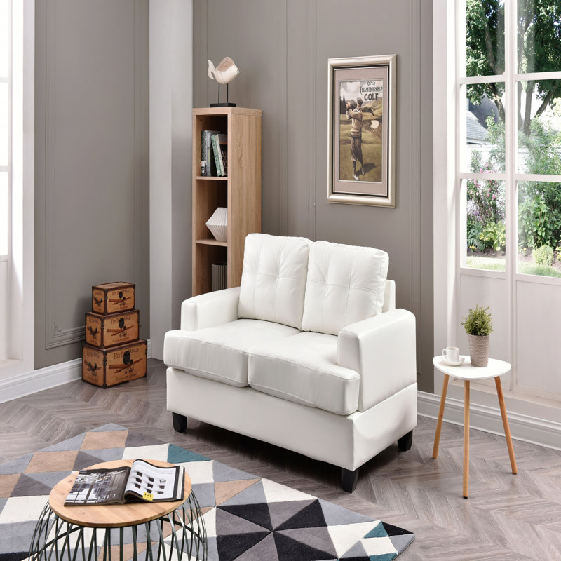 Causeuse charmante et transitionnelle blanche, White