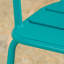 Ensemble bistro extérieur en fer - bleu sarcelle mat, 2 chaises et table ovale pour le plaisir du jardin