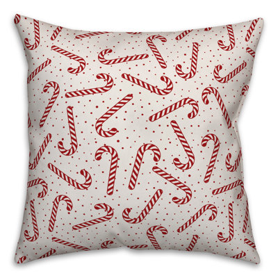  Candy Cane Throw Pillow