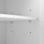 Armoire chic 55,1 * 13,7 * 35,4 pouces avec pieds en bois massif et portes cannelées, blanc, 5 tablettes réglables pour le salon, le couloir, le vestibule, le placard, les pieds de cuisine minimalistes,