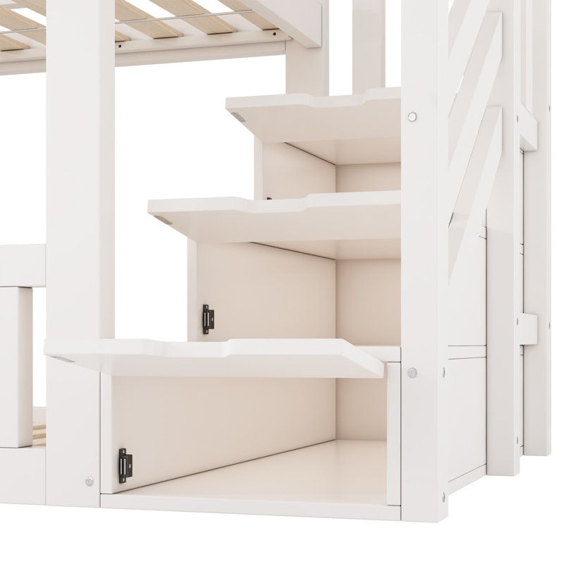 Solid Wood Storage Bed