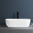 17.91 In. Vessel Rectangular Oval Ceramic Art Bathroom Sink In White