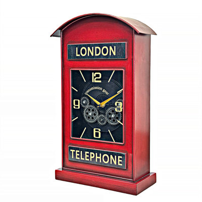 Moving Gears London Telephone Wall / Table Clock