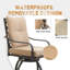 Outdoor Living Pivote les tabourets de bar, l'ensemble bistro d'extérieur pour terrasse de jardin sur le balcon, les chaises hautes de bar avec siège et coussin de dossier (2 chaises)