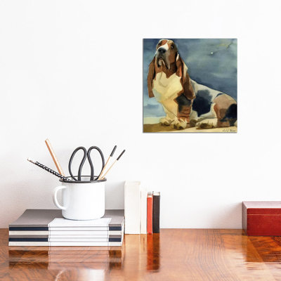 Basset Sun Rachel Varner by Rachel Parker - Wrapped Canvas Gallery-Wrapped Canvas Giclée