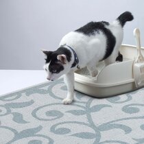 PetFusion ToughGrip Cat Litter Mat (XL, Gray) 