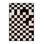 Machine Washable Checkered Black Area Rug
