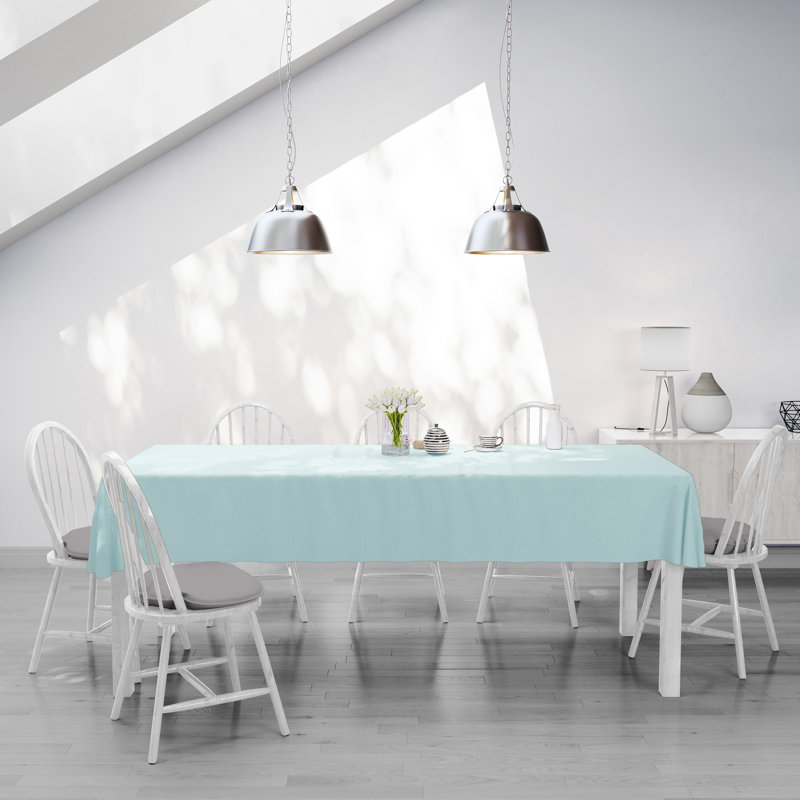 Nappe ronde en polyester Vallejos, 144 po x 60 po, oblong, Bleu poudre