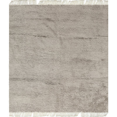 Tapis gris de haute qualité noué à la main