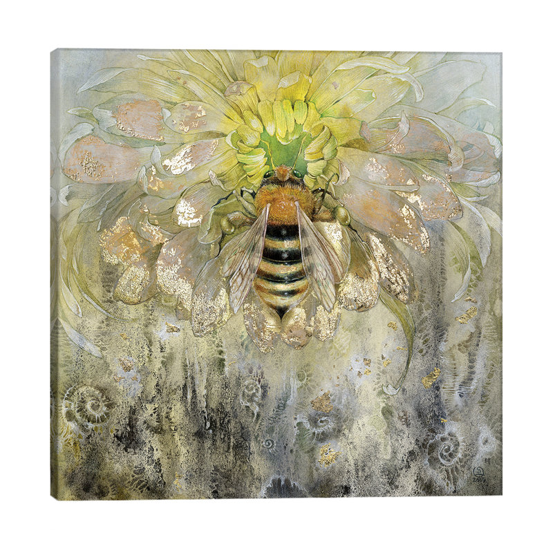 Bee by Stephanie Law - Wrapped Canvas Painting, 45.72 cm H x 45.72 cm W x 3.175 cm D