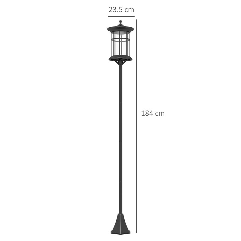 Outsunny 2 Pack 1.8m Garden Lamp Post Lights LED Waterproof IP44 Cool White