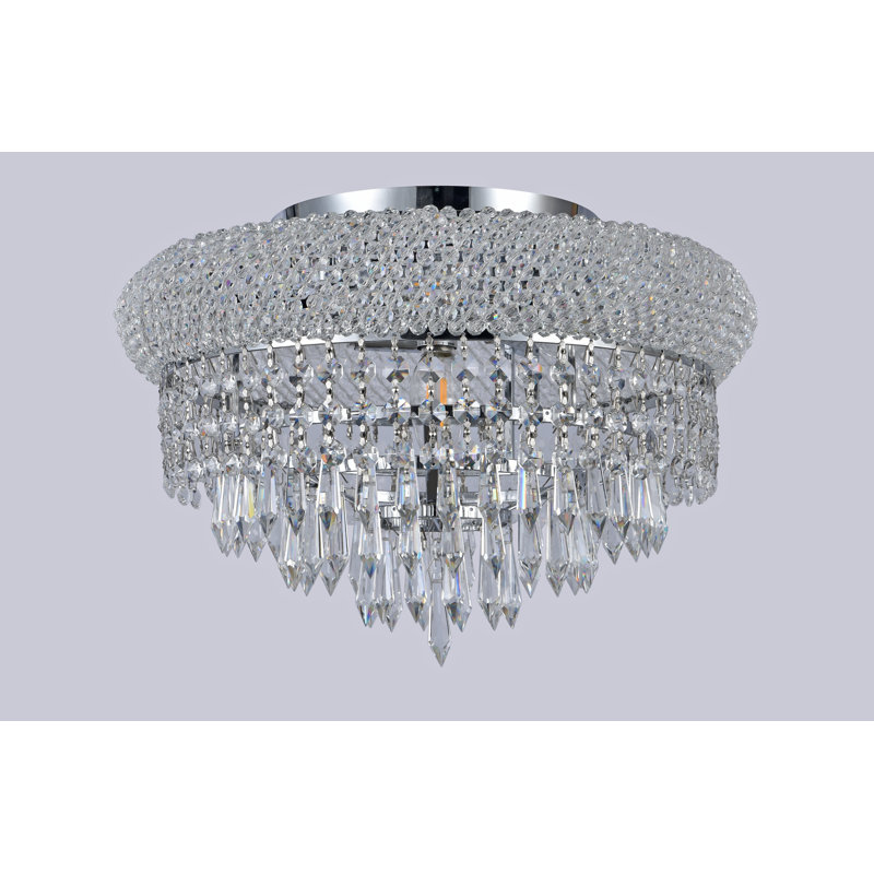 Plafonnier encastré 8 lumières Bagel, Chrome