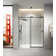 60 In. W X 76 In. Hsliding Frameless Shower Door In Matte Black With Clear Glass