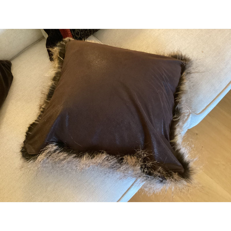 Alandria Square Cushion Cover, Brown
