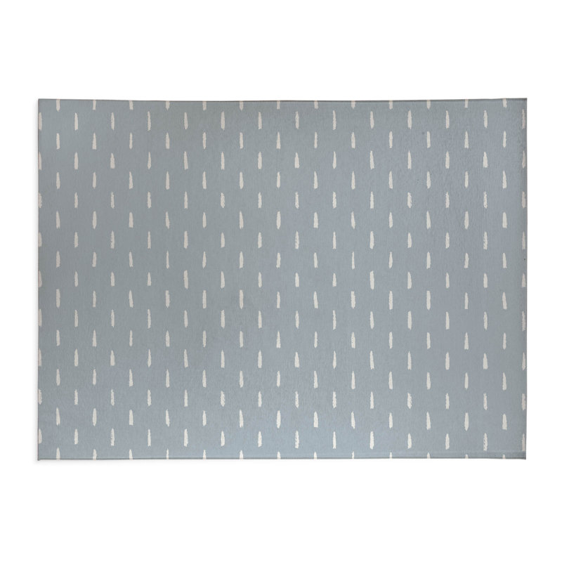 Tapis de bureau léger Long Drop, L 7 pi x L 5 pi, Bleu ardoise
