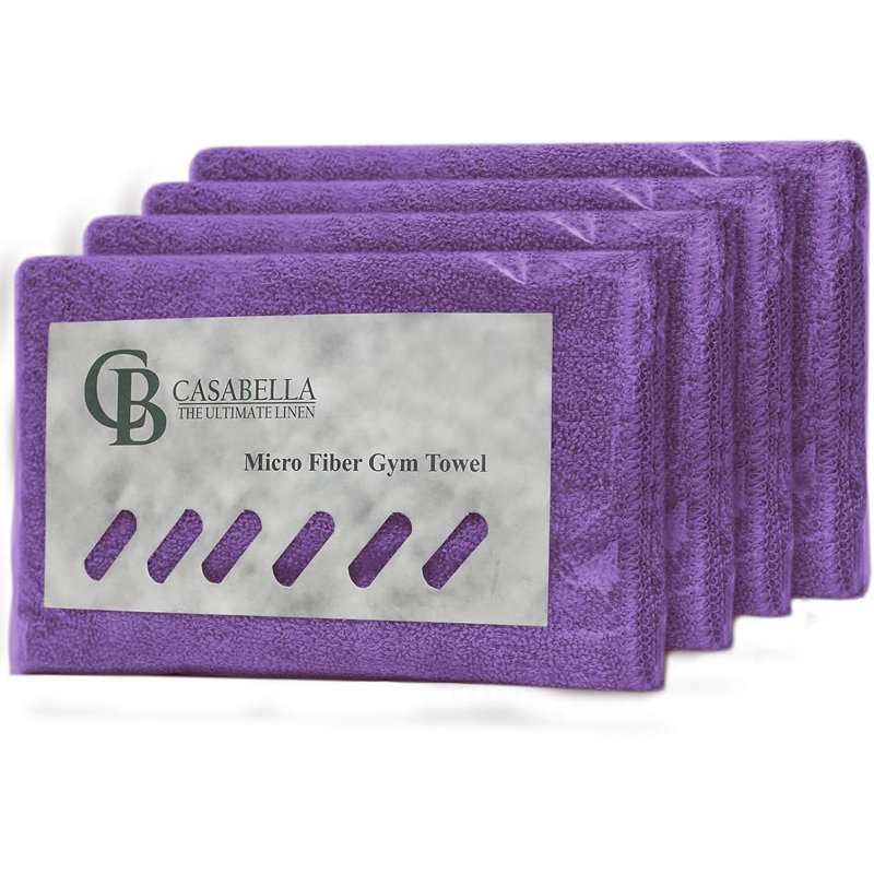 Microfiber Fast Drying Hand Towel, Purple, 4