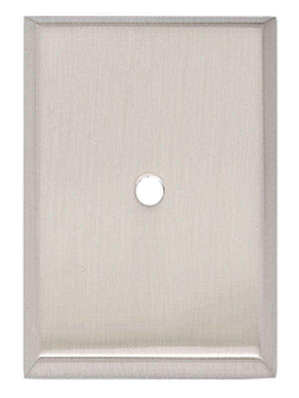 Metal Knob Backplate, Satin Nickel