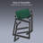 Set of 2 Backless Bar Stools - 62.5cm PU Leather Counter Chairs with Metal Frame & Footrest, Modern Minimalist Stools for Kitchen Island & Dining, Green-2045834960-2045834961