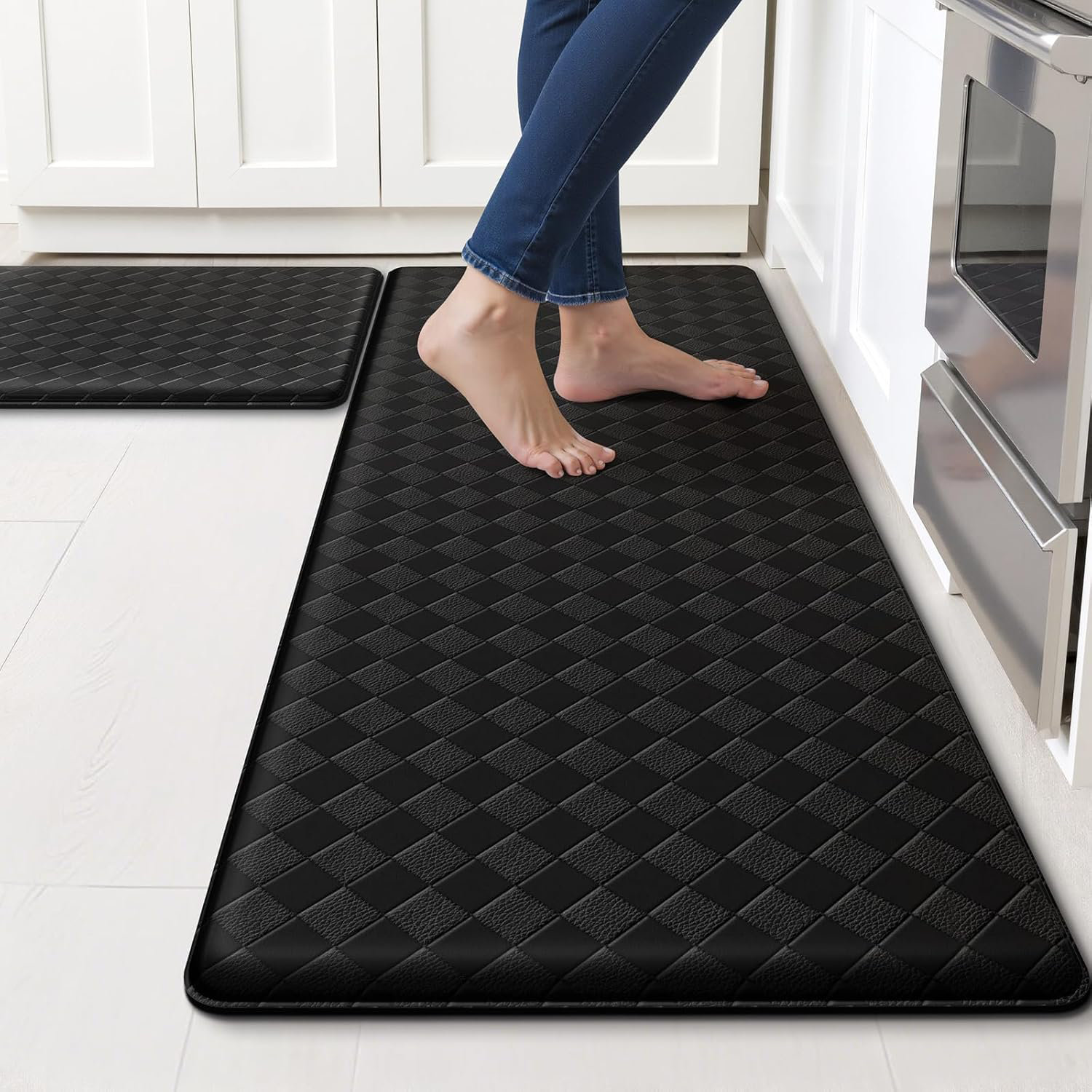 Prep Mat Prep & Savour Kitchen Mats, 2PCS Kitchen Rugs, Cushioned Anti Fatigue ...