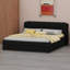 Upholstered Platform Bed With Modern Silhouette-358689435