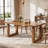 63" Live Edge Solid Wood Dining Table