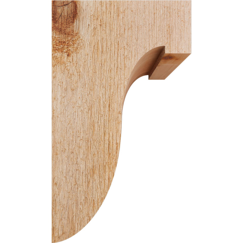 Del Monte Corbel, H 10 po x l 6 po x P 6 po, Sciage brut, Cèdre rouge