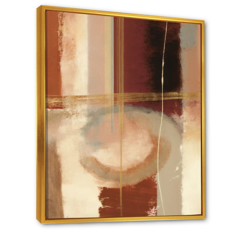 Chocolate Brown Elementary VI " Chocolate Brown Elementary VI ", 20" H x 12" W x 1" D, Gold Floater Framed