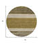 Tapis extérieur rond lavable abstrait café 8 pi