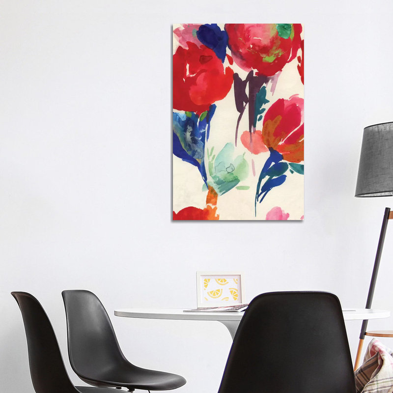 Fresh Spring Florals II by Asia Jensen - Wrapped Canvas Painting, 101.6 cm H x 66.04 cm W x 3.175 cm D