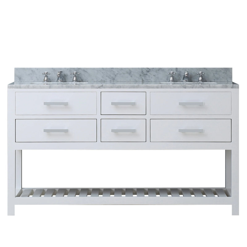 Madalyn 60'' W Double Vanity, Pure White