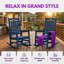 Ensemble de 2 chaises berçantes en polyéthylène haute densité anti-basculement UnaLido-129890876