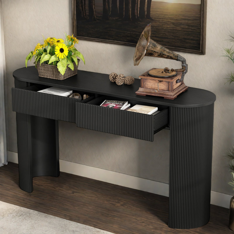 54.03" Console Table, Black