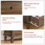 Commode haute 47 po pour chambre à coucher, commode 6 tiroirs rétro avec poignées sculptées et pieds fuselés, commodes en bois avec rangement de grande capacité-2106043065