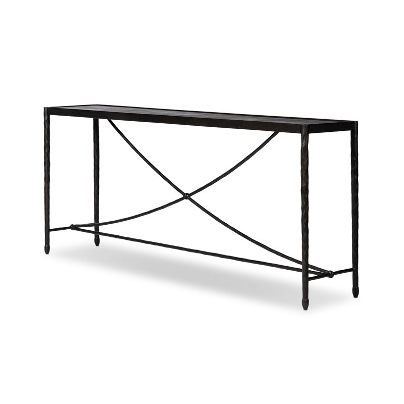 Jade Console Table-Hammered Bronze