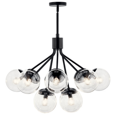 Steel Dimmable Globe Chandelier