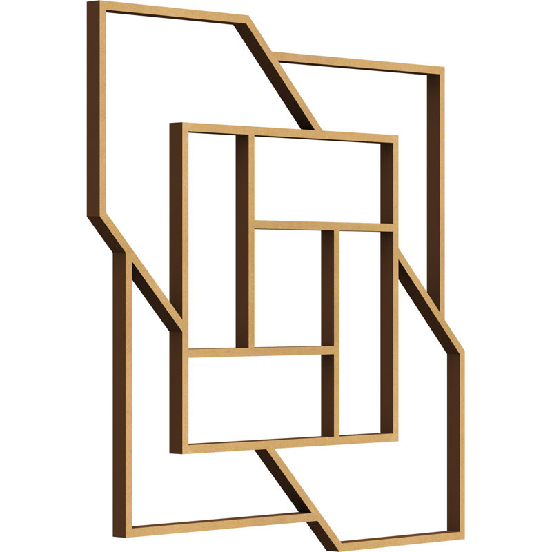 Panneaux muraux décoratifs en bois Loveland, H 11 3/8 po x l 11 3/8 po x P 3/8 po, Bois naturel