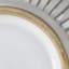 Ensemble de 2 assiettes en céramique fabriquées à la main - jante Sunburst embossée et glacis céladon réactif | Porcelaine sans plomb | 8,9 po et 11,2 po