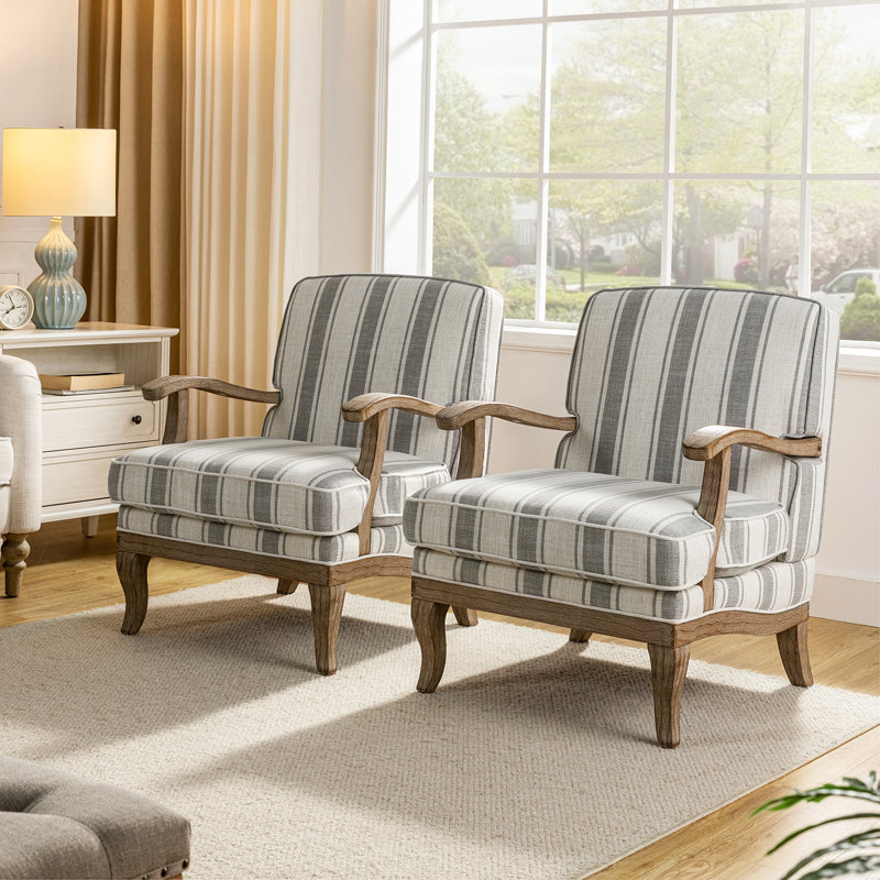 Fauteuil de ferme l 28 po Amilio, Polyester gris