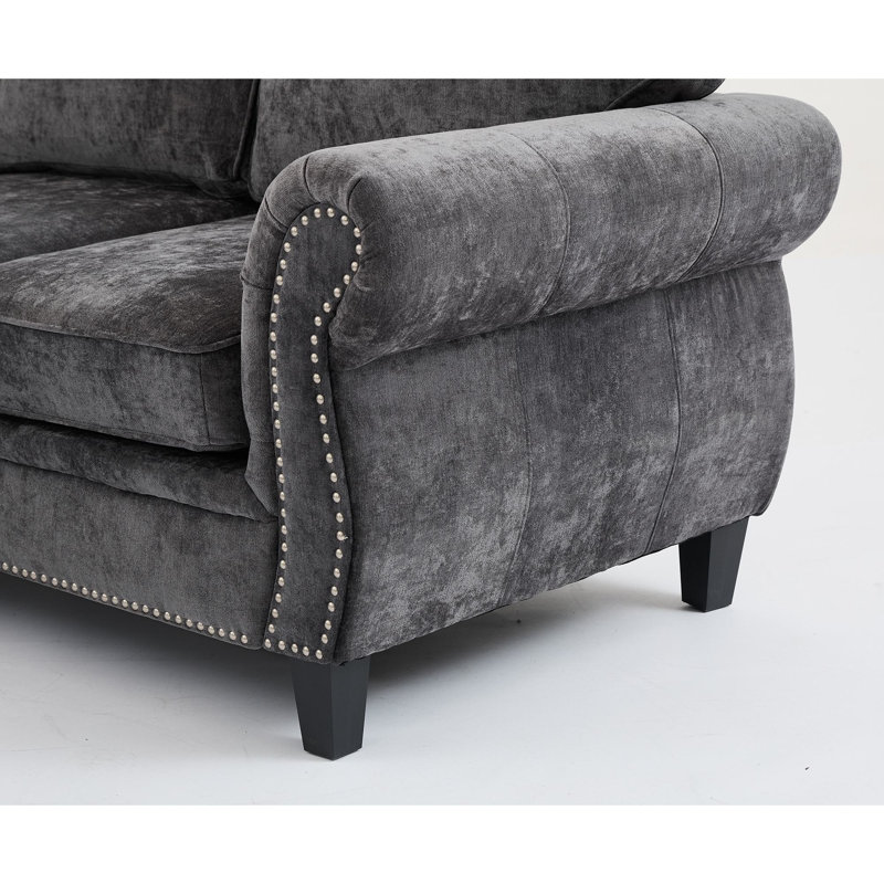 Canapé modulaire Seylow, Gris foncé
