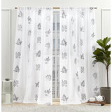 Nicole Miller New York Mabel Sheer Rod Pocket Curtain Panels Pair
