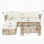 Ensemble de meubles d'extérieur en PE 84,9 po x 67,2 po x 31,5 po beige - rotin PE toutes saisons
