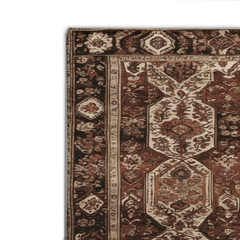 Tapis turc intérieur et extérieur brun, Rectangulaire 2 pi x 3 pi