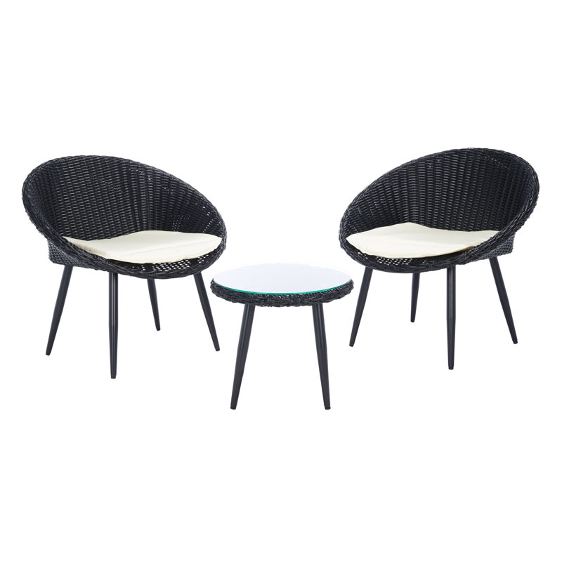 Aleksei 2 - Person Patio Conversation Set with Cushions