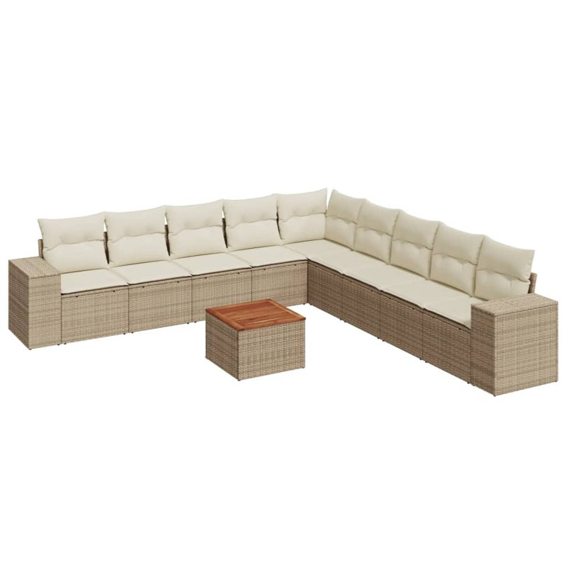 Ensemble de canapé modulaire en rotin PE 10 pièces Vidaxl