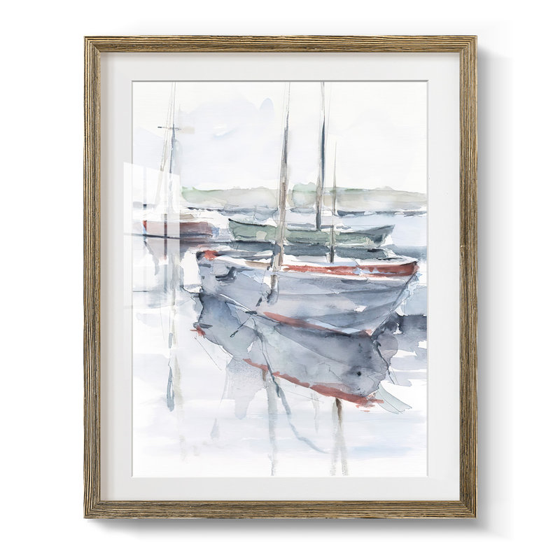 " Inkwell Intersect I ", White, Walnut Framed Paper