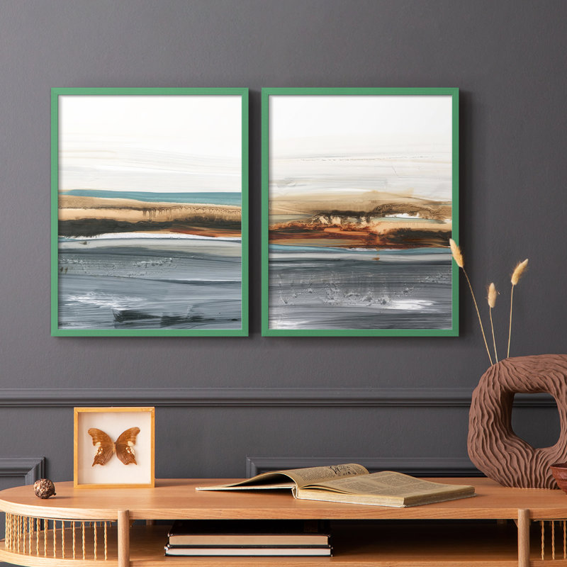 «Sienna Dunes I», reproduction encadrée de qualité supérieure - prête à être accrochée - aucun clou requis - aucun clou requis