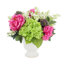 Peonies, Hydrangeas and Lilacs Arranged in Ceramic Vase